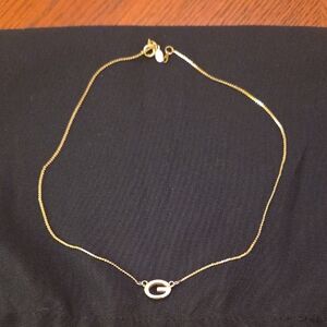 Givenchy Gold Initial Necklace